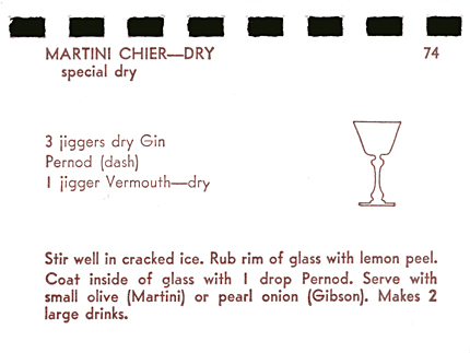 Martini Chier, Dry